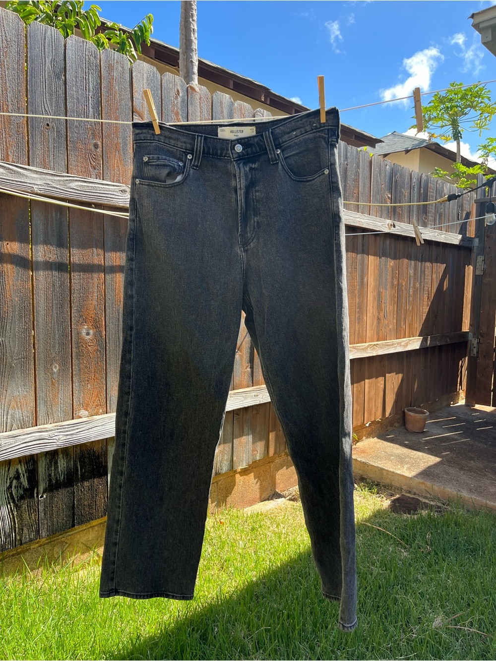 Hollister Men's Black Straight Jeans